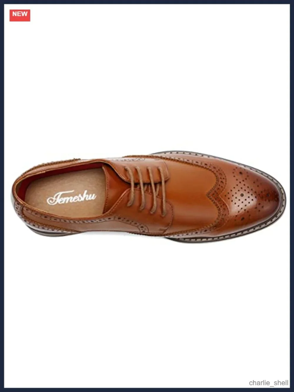 Men's Wingtip Lace-Up Leather Oxford Dress Shoes Business Formal